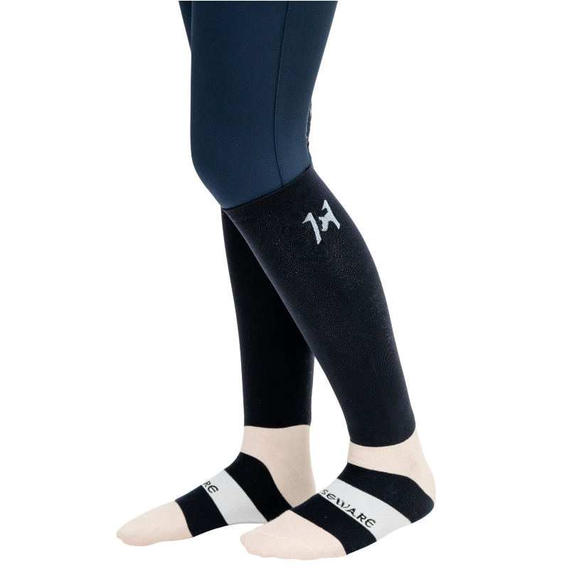 Horseware - Chaussettes d'équitation unisexe Newmarket Athletix marine | - Ohlala