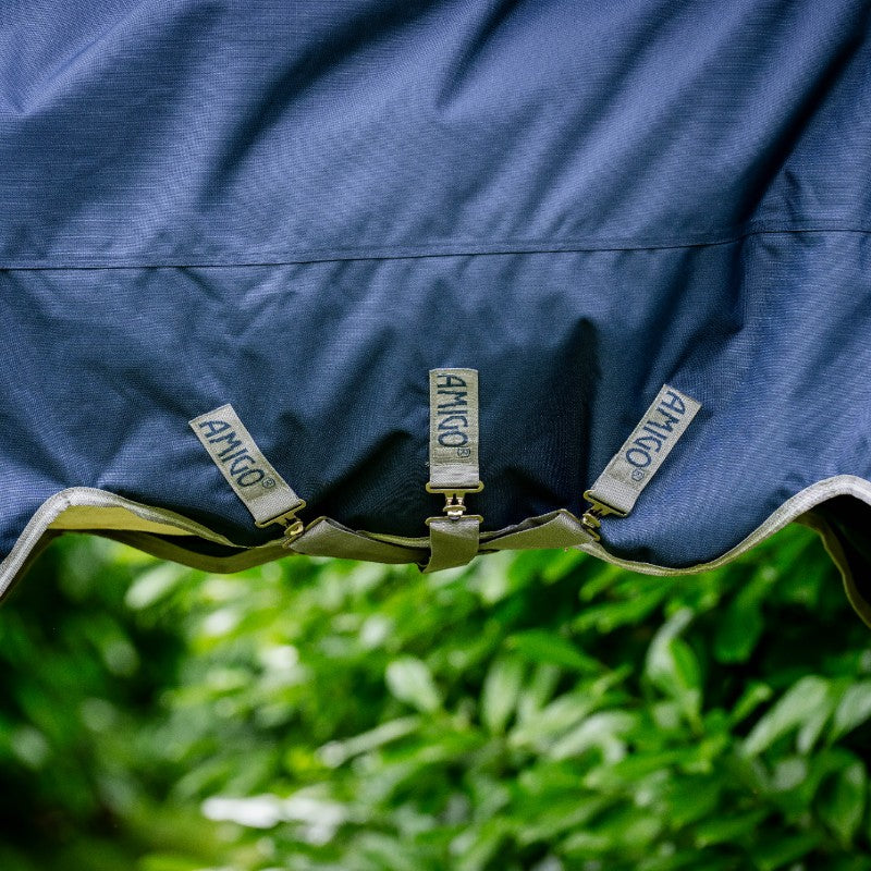 Horseware - Couverture d'extérieur Amigo Bravo 12 XL Original marine/ titanium grey/ argent 250g | - Ohlala