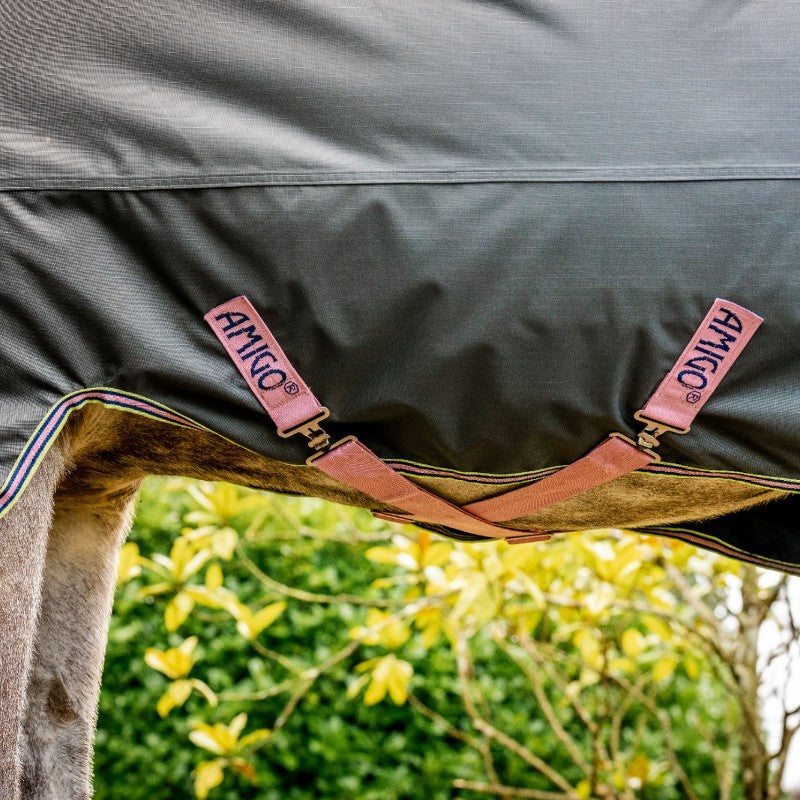 Horseware - Couverture d'extérieur Amigo Hero Ripstop shadow/ rose/ marine 0g | - Ohlala