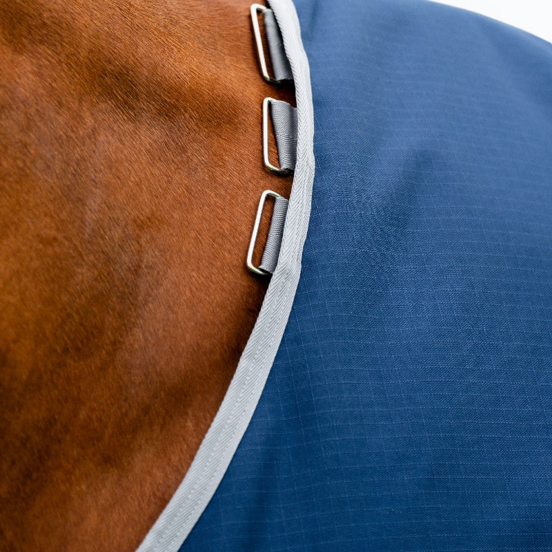 Horseware - Couverture d'extérieur Amigo Ripstop 900 Plus marine/ titanium grey 200g | - Ohlala