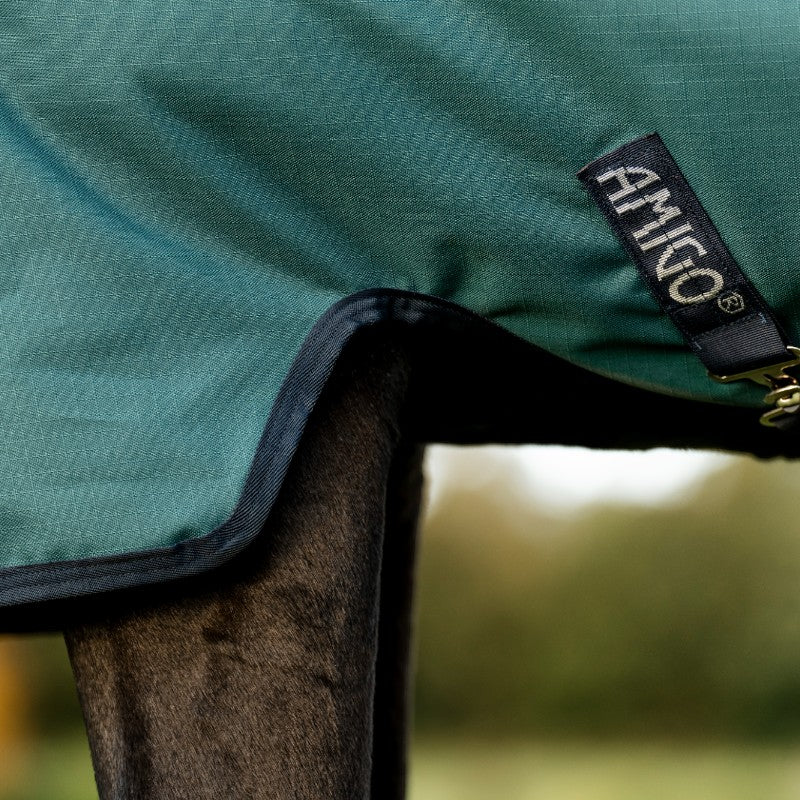 Horseware - Couverture d'extérieur Amigo Ripstop Fleece Lined Turnout dynasty green/ marine/ argent 50g | - Ohlala