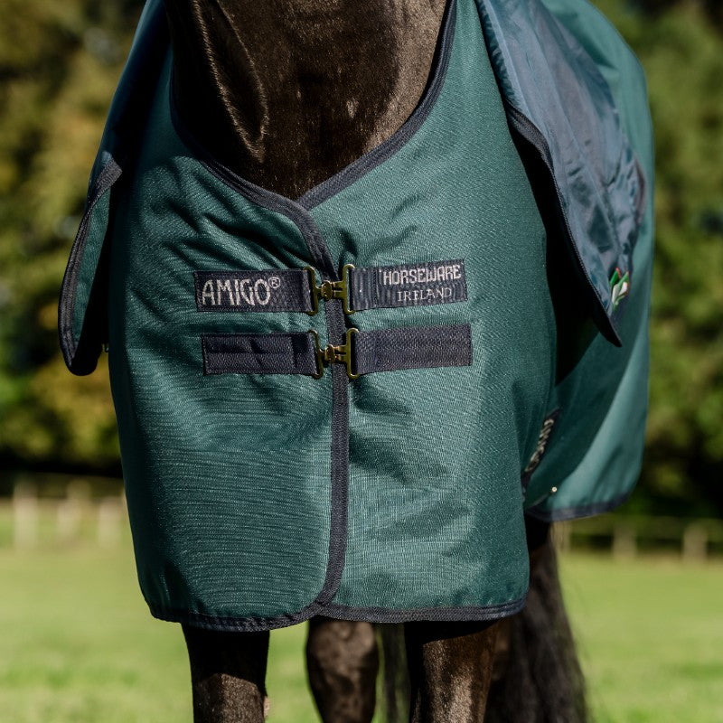 Horseware - Couverture d'extérieur Amigo Ripstop Plus Turnout dynasty green/ marine/ argent 0g | - Ohlala