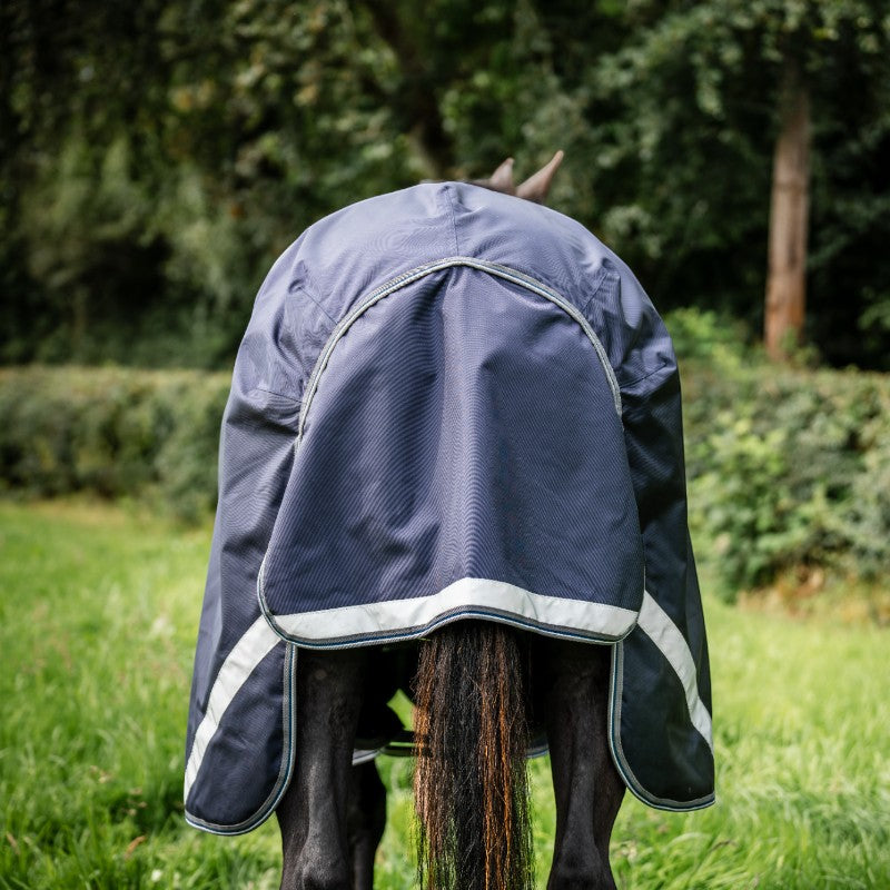 Horseware - Couverture d'extérieur Rambo Optimo Original marine/ thunderstorm grey/ argent 0g | - Ohlala
