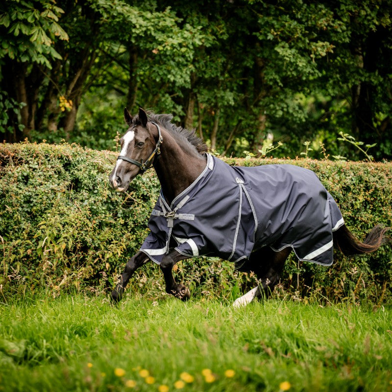 Horseware - Couverture d'extérieur Rambo Optimo Original marine/ thunderstorm grey/ argent 0g | - Ohlala