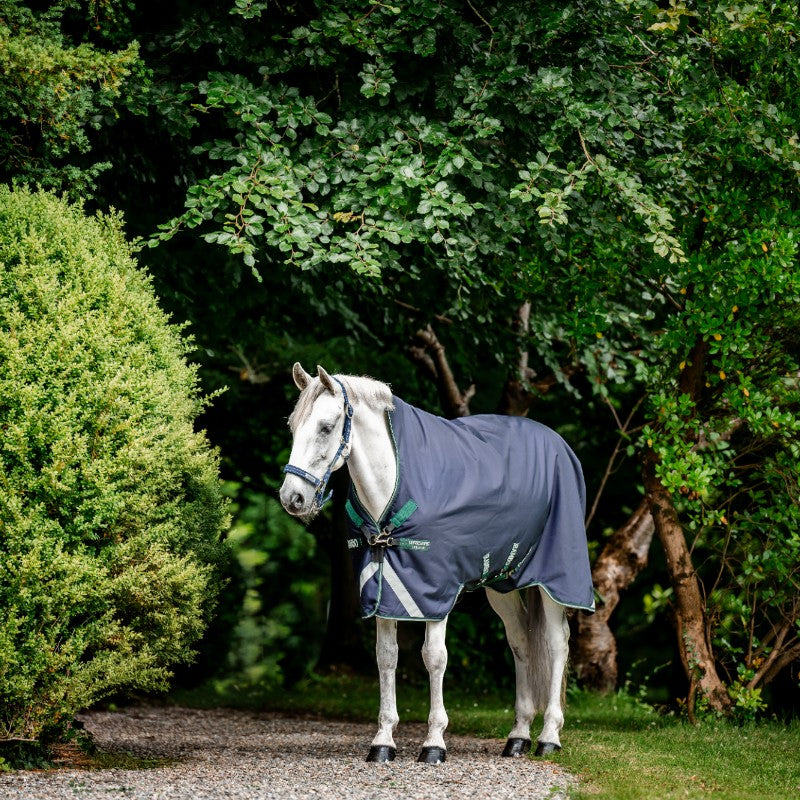 Horseware - Couverture d'extérieur Rambo Wug marine/ hunter green/ argent 400g | - Ohlala