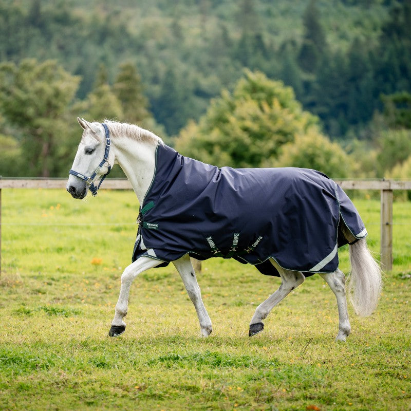 Horseware - Couverture d'extérieur Rambo Wug marine/ hunter green/ argent 400g | - Ohlala