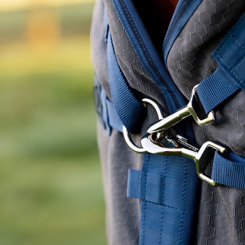Horseware - Couverture d'extérieur Rhino Plus HexStop gris/ indigo/ marine 0g | - Ohlala