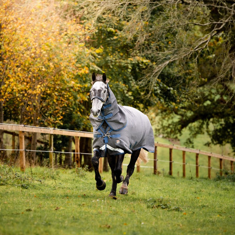 Horseware - Couverture d'extérieur Rhino Plus HexStop gris/ indigo/ marine 0g | - Ohlala