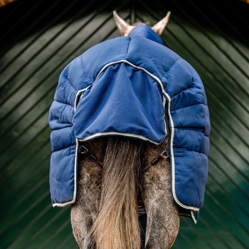 Horseware - Couverture de box Rambo Optimo Stable Plus marine/ beige/ baby blue 400g | - Ohlala