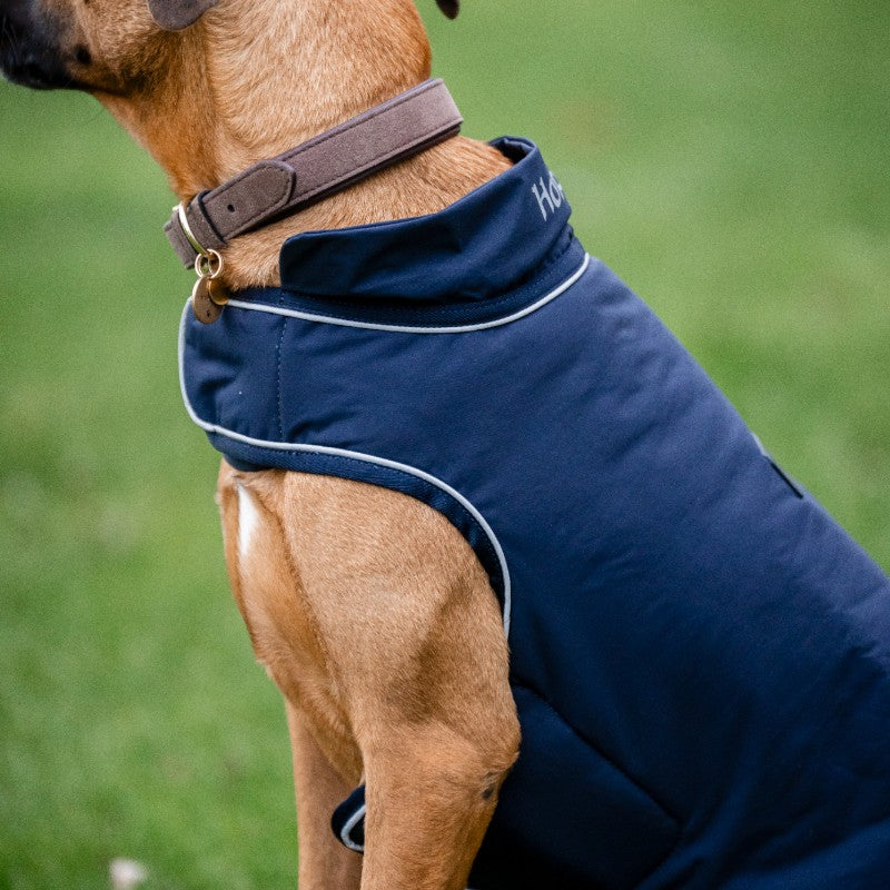 Horseware - Couverture imperméable pour chien Signature marine | - Ohlala