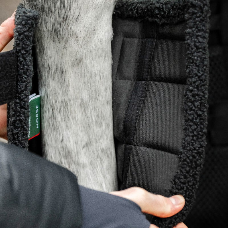 Horseware - Guêtres fermées de protection Show Ready noir/ argent | - Ohlala