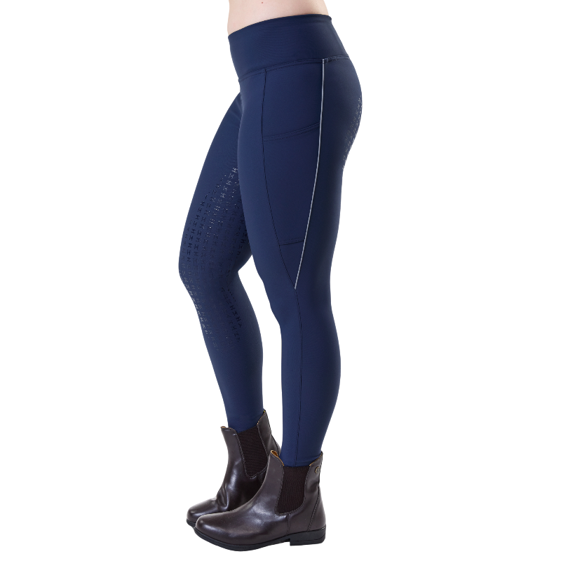 Horseware - Legging d'équitation femme Optifit Winter marine full grip | - Ohlala