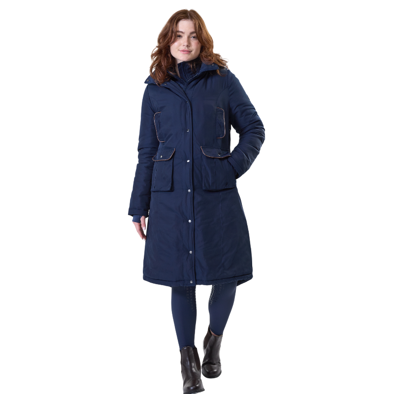 Horseware - Manteau manches longues femme Newmarket marine | - Ohlala