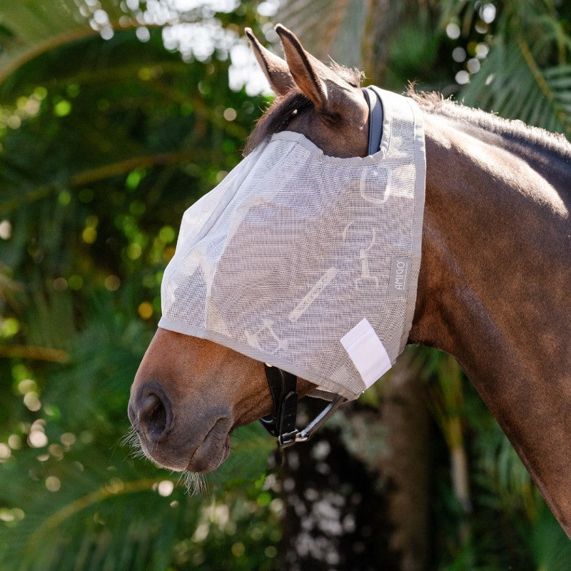 Horseware - Masque anti-mouches No Ears argent/ titanium grey/ argent | - Ohlala