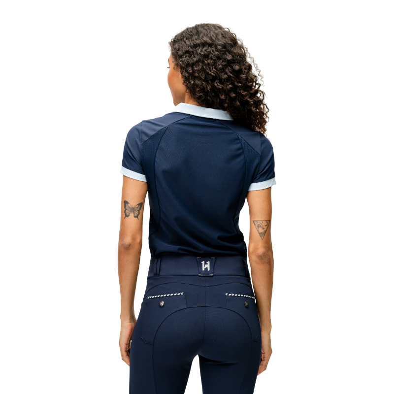 Horseware - Polo manches courtes femme Newmarket marine | - Ohlala