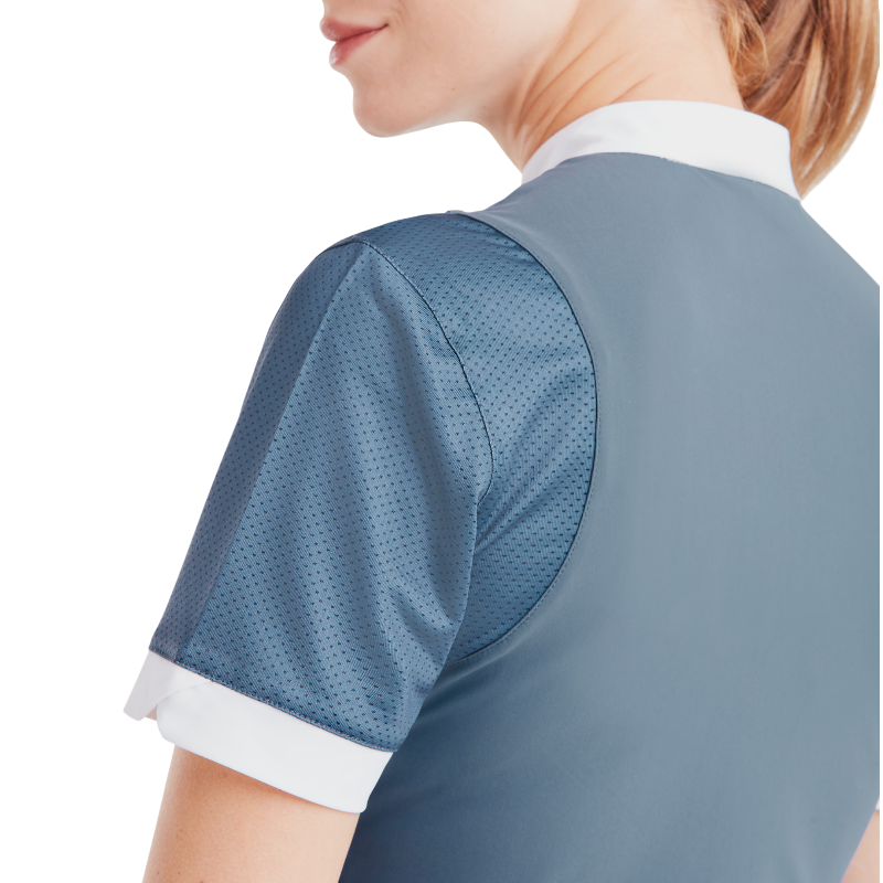 Horse Pilot - Chemise de concours manches courtes femme Aerolight vintage indigo | - Ohlala