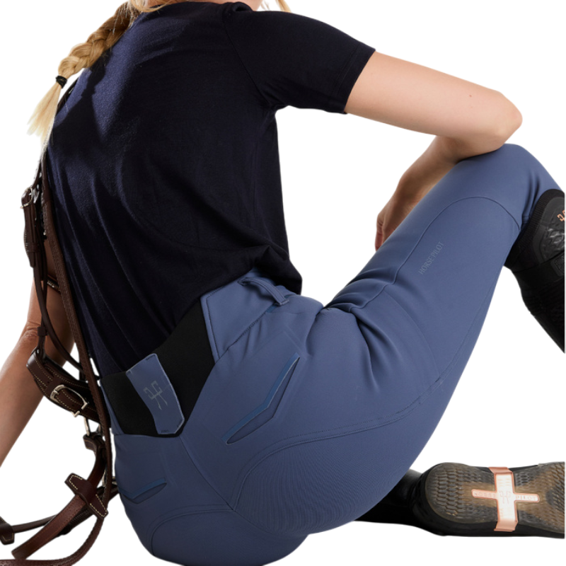 Horse Pilot - Pantalon d'équitation femme X-Perform Iconic vintage indigo | - Ohlala