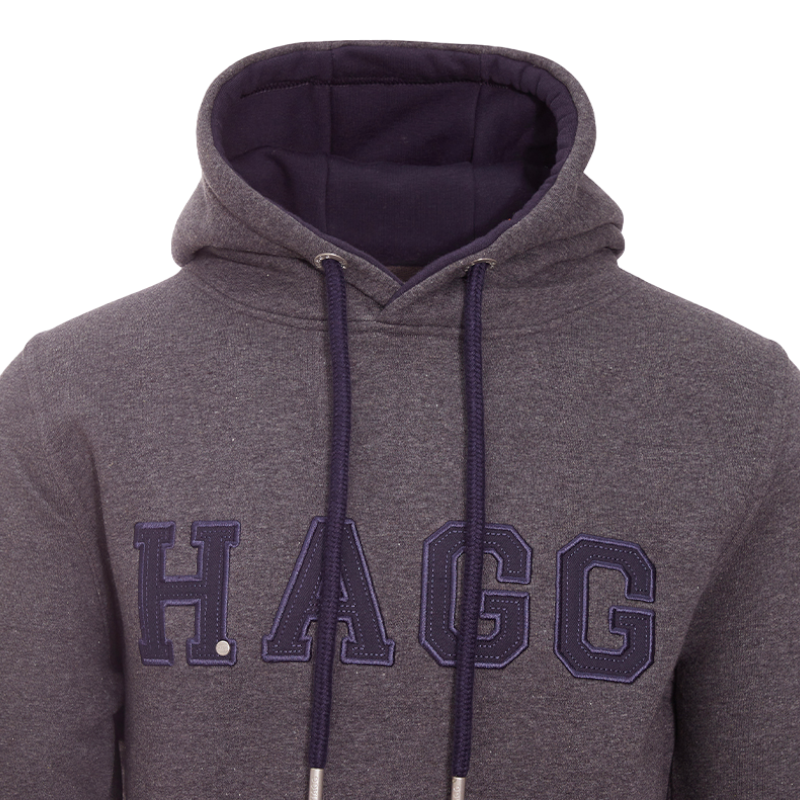 Hagg - Men's charcoal gray/navy hoodie