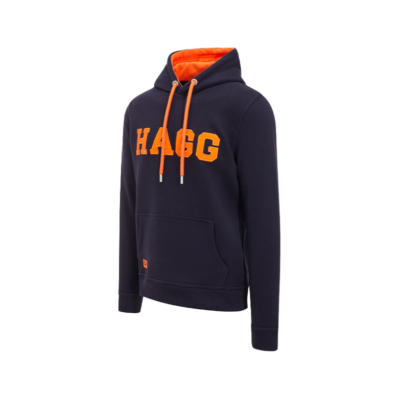 Hagg - Sweat à capuche homme marine/ orange