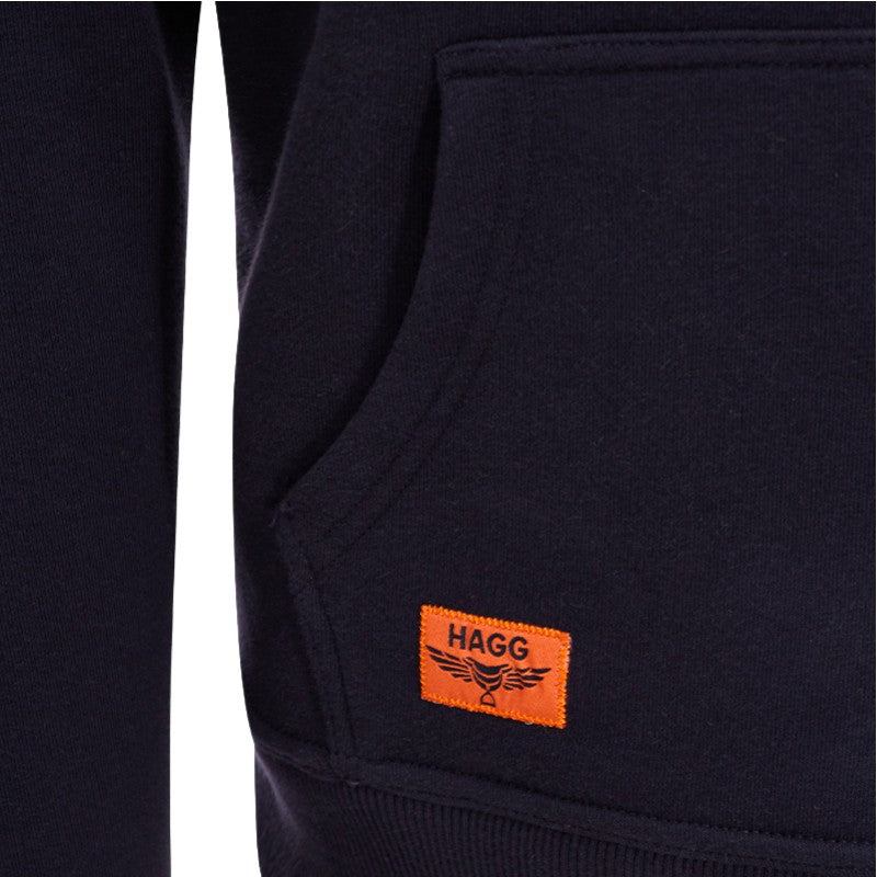 Hagg - Sweat à capuche homme marine/ orange