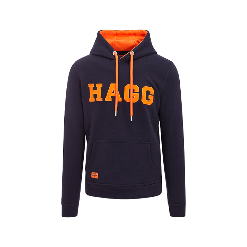 Hagg - Sweat à capuche homme marine/ orange