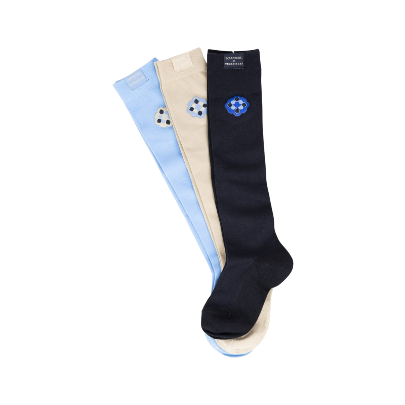 Harcour - Chaussettes Alienor marine/ bleu versailles Harcour x Versailles | - Ohlala
