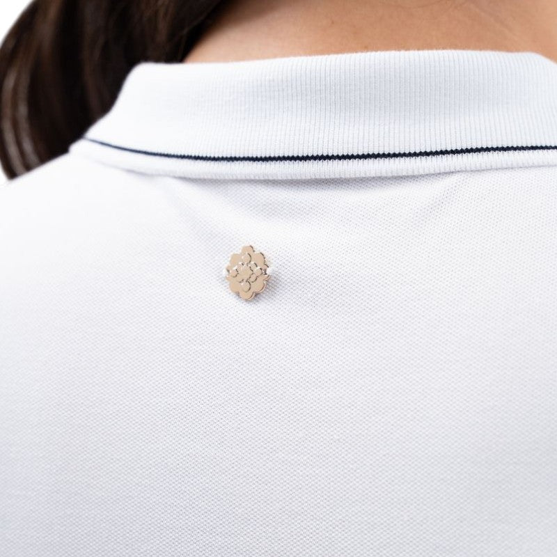 Harcour - Polo femme manches courtes Gasparine blanc Harcour x Versailles | - Ohlala