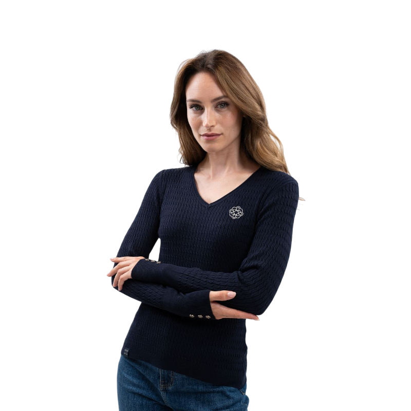 Harcour - Pull femme Antoinette marine Harcour x Versailles | - Ohlala