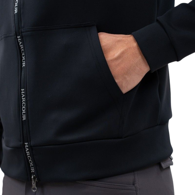 Harcour - Sweat technique zippé homme Aron noir | - Ohlala