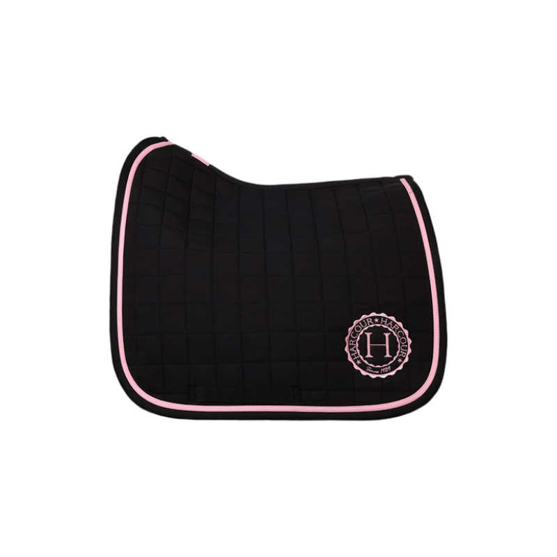 Harcour - Tapis de dressage Suzie noir/ rose