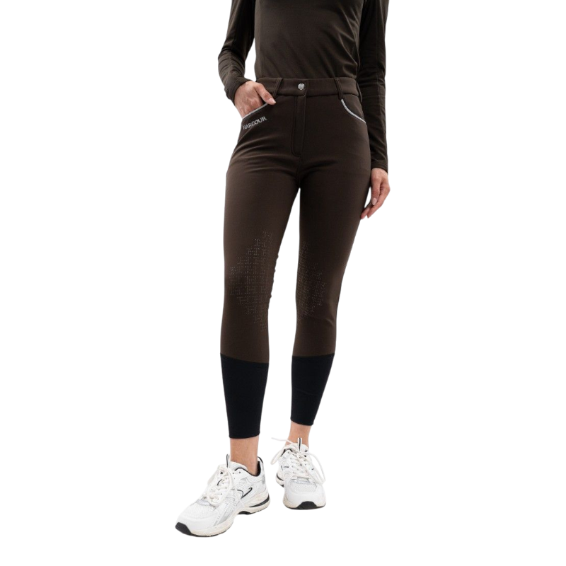 Harcour - Pantalon d'équitation polaire femme Jaipur cacao | - Ohlala