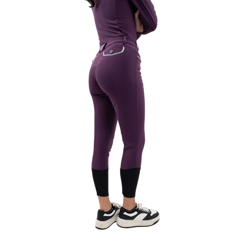 Harcour - Pantalon d'équitation polaire femme Jaipur figue | - Ohlala