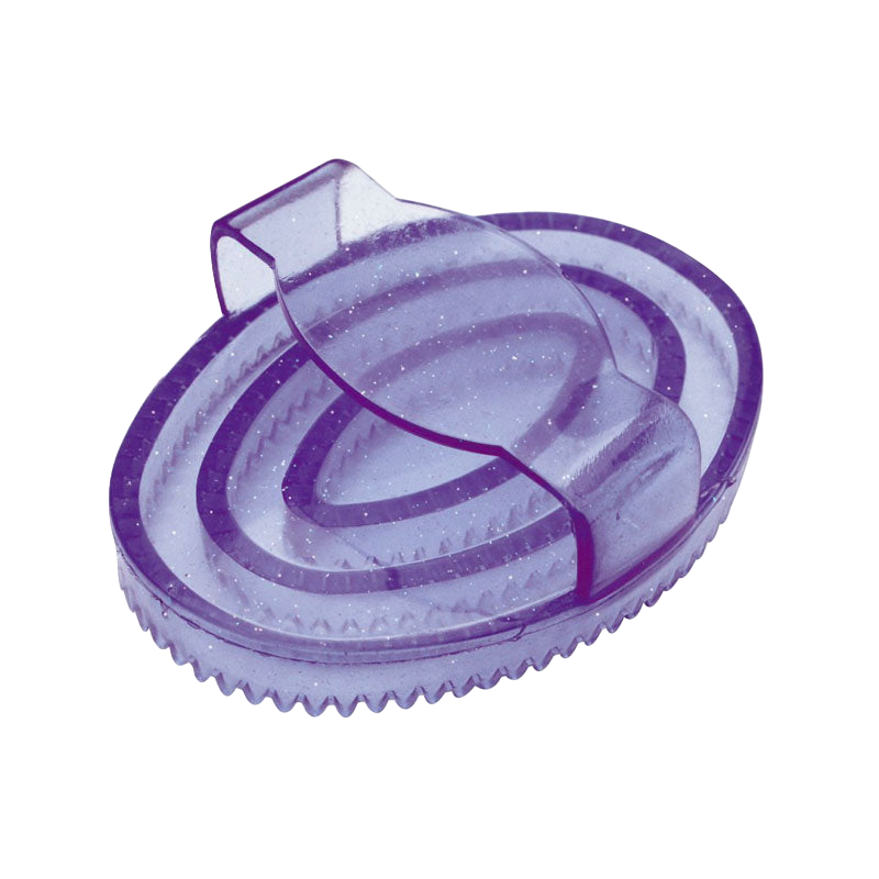 Hippotonic - Étrille ovale caoutchouc pailleté violet