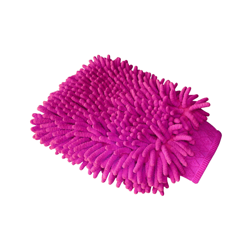 Hippotonic - Gant de pansage Chenille mauve