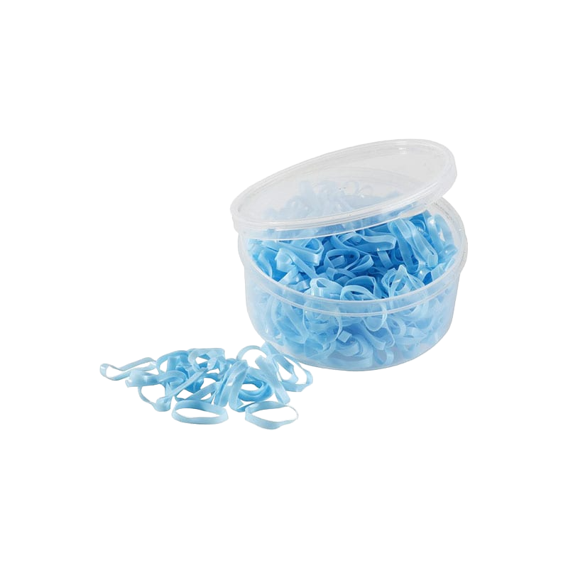 Hippotonic - 450 élastiques silicone bleu ciel