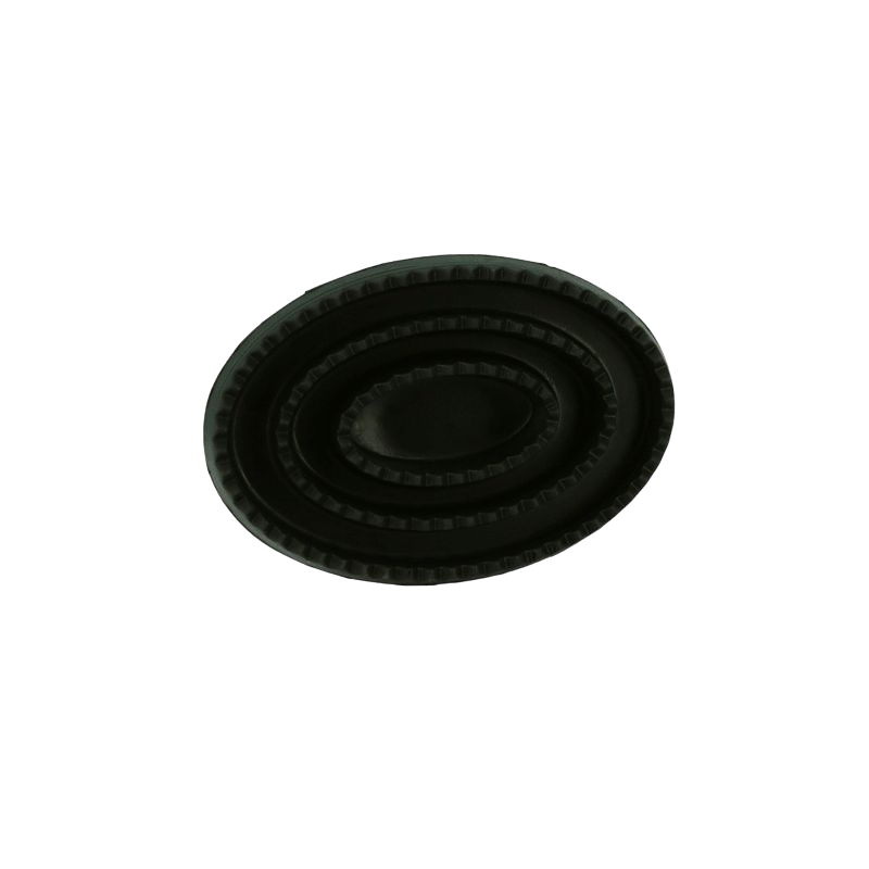 Hippotonic - Étrille ovale caoutchouc creuse noir
