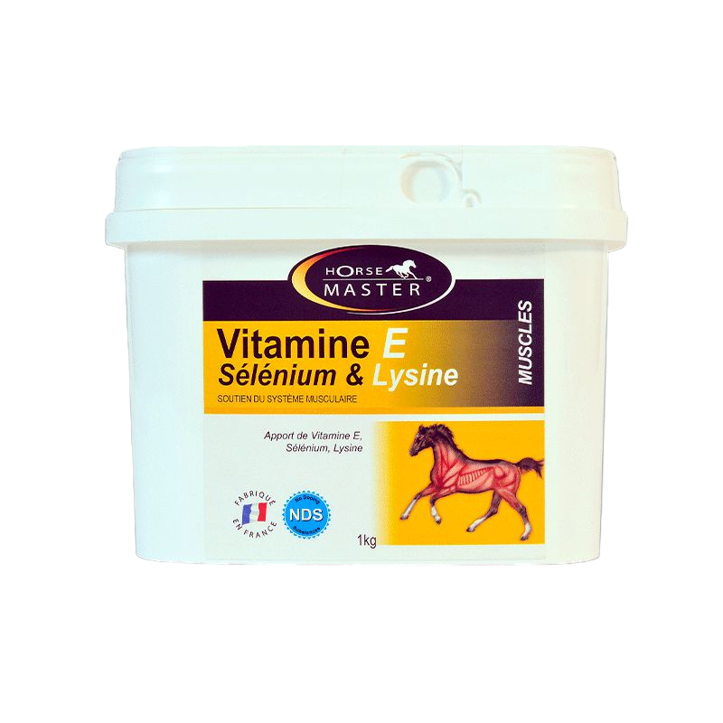 Horse Master - Complément alimentaire en poudre récupération musculaire Vitamine E Selenium et Lysine