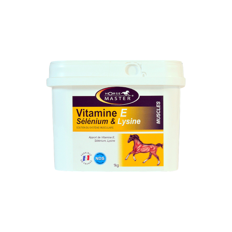 Horse Master - Complément alimentaire en poudre récupération musculaire Vitamine E Selenium et Lysine