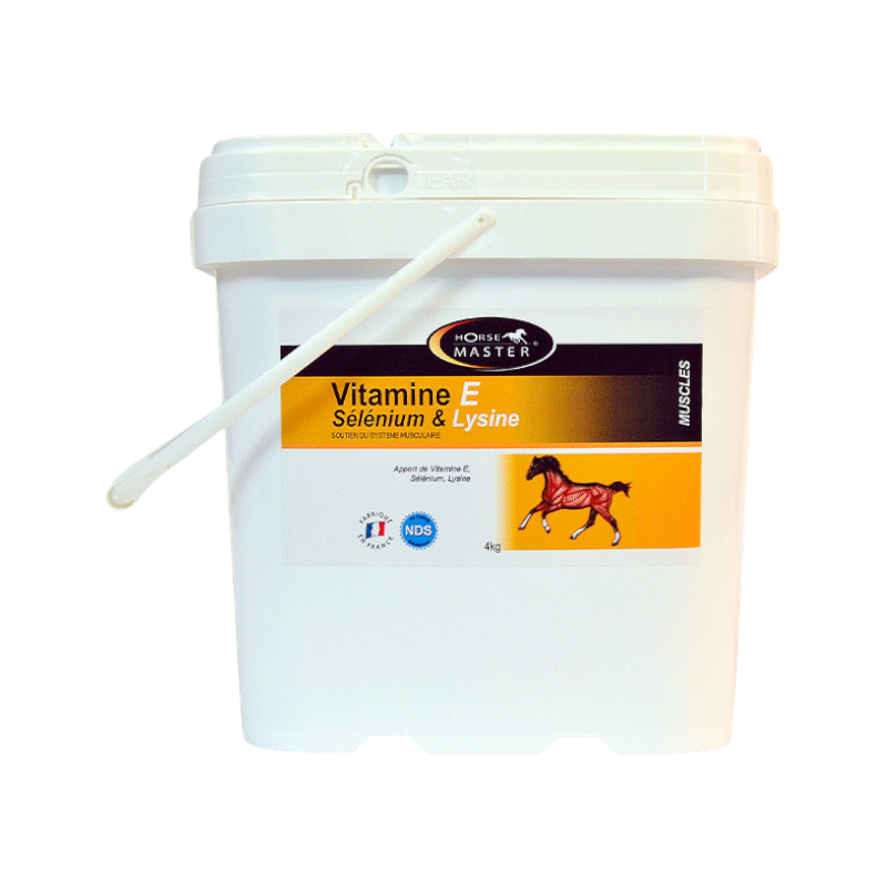 Horse Master - Complément alimentaire en poudre récupération musculaire Vitamine E Selenium et Lysine