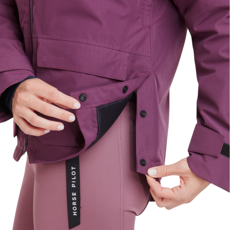 Horse Pilot - Manteau manches longues femme Essential dark purple | - Ohlala