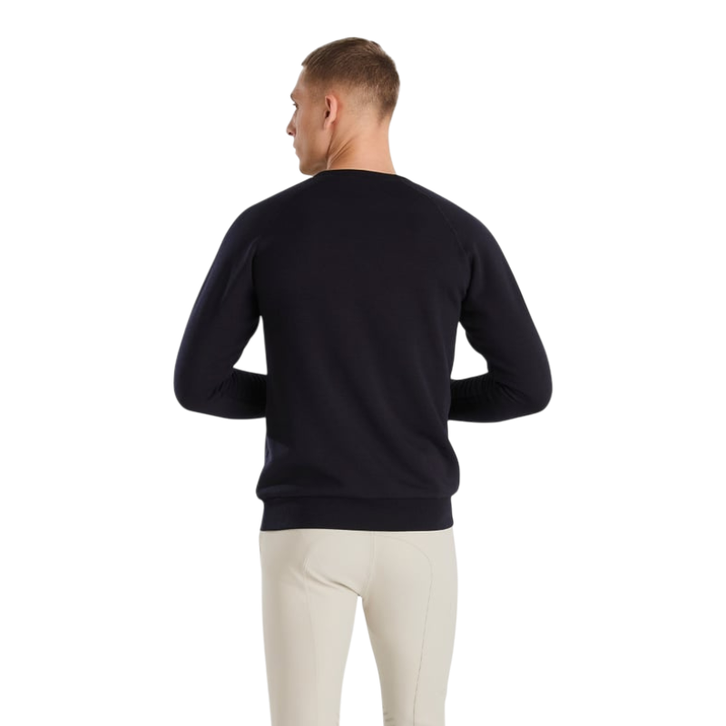 Horse Pilot - Sweat manches longues homme Merinos dark night | - Ohlala