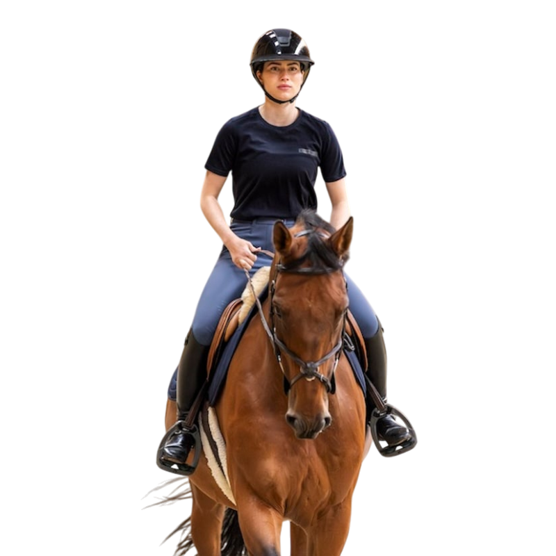 Horse Pilot - T-shirt manches courtes femme Merinos dark night | - Ohlala