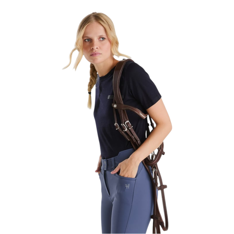 Horse Pilot - T-shirt manches courtes femme Merinos dark night | - Ohlala