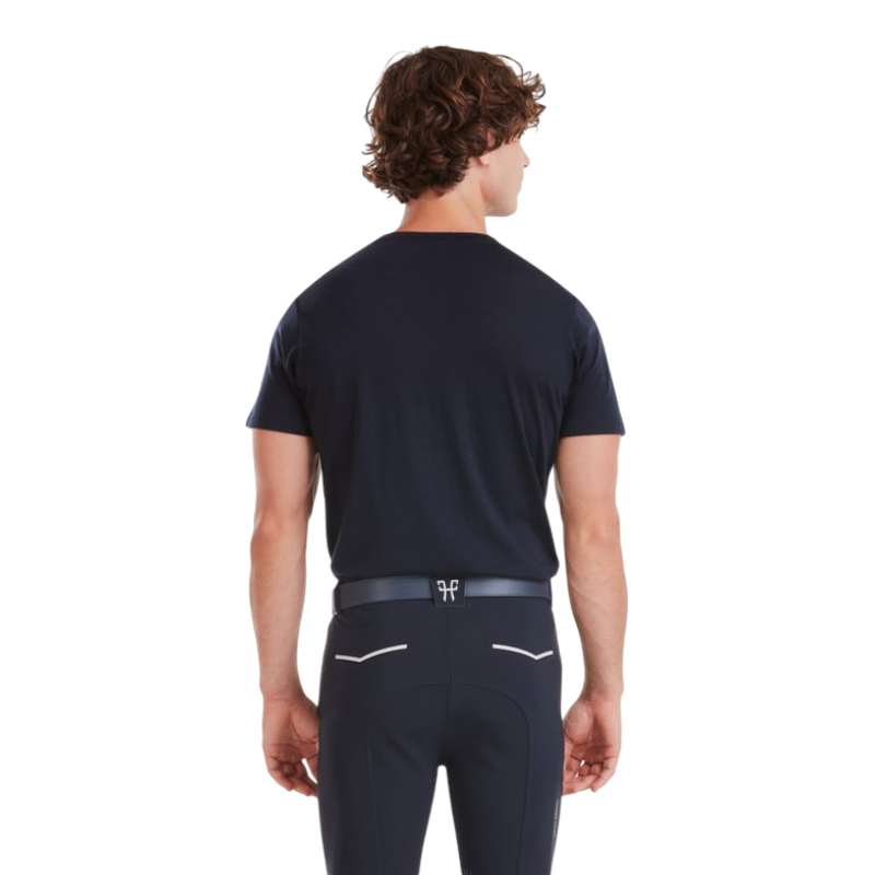 Horse Pilot - T-shirt manches courtes homme Merinos dark night | - Ohlala