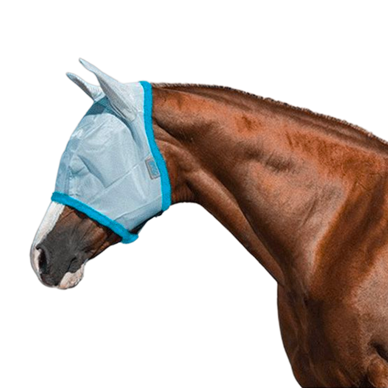 Horseware - Anti-insect hoed Amigo vliegmasker zilver/ turquoise