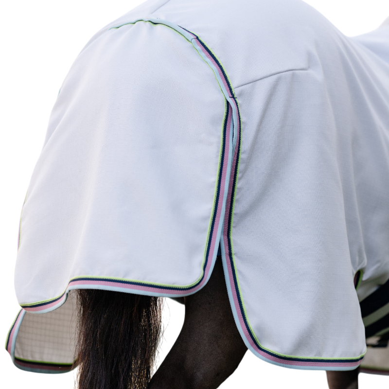 Horseware - Chemise anti-mouches Amigo Ripstop  Petite Hoody argent/ lime/ marine/ rose | - Ohlala