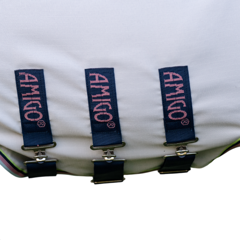 Horseware - Chemise anti-mouches Amigo Ripstop  Petite Hoody argent/ lime/ marine/ rose | - Ohlala