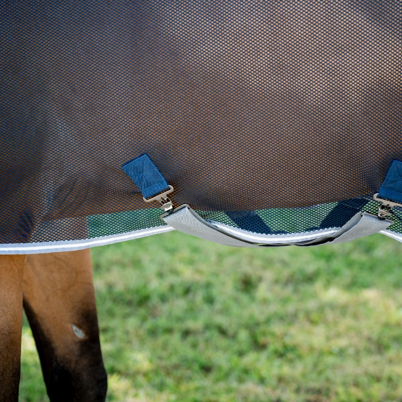 Horseware - Chemise séchante Amigo Net Cooler marine/ titanium grey/ argent | - Ohlala