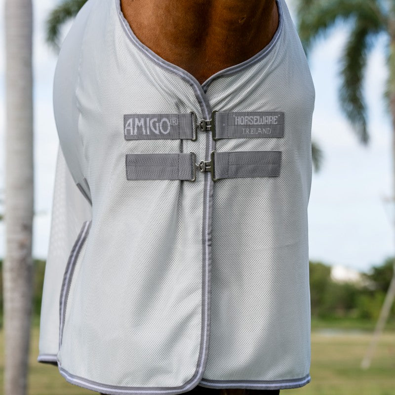 Horseware - Couverture anti-mouches Amigo Bug Buster argent/ titanium grey/ argent | - Ohlala
