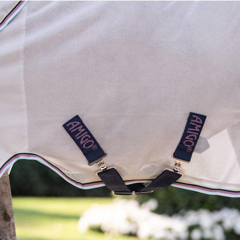 Horseware - Couverture anti-mouches Amigo Bug Rug Plus Pony argent/ lime/ marine/ rose/ bleu | - Ohlala